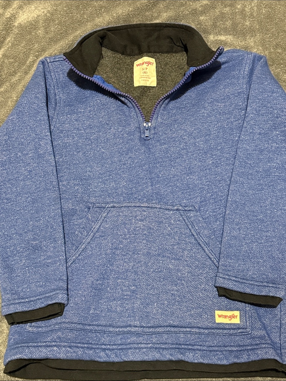 SIZE 6 kids unisex Wrangler 1/4 zip sweater